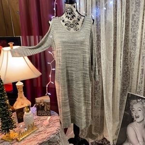 Cute cold shoulder long dress/tunic